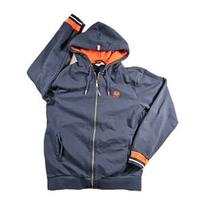 Roland Garros Men's Large Jacket Hoodie Tennis French Open Blue Orange Pockets